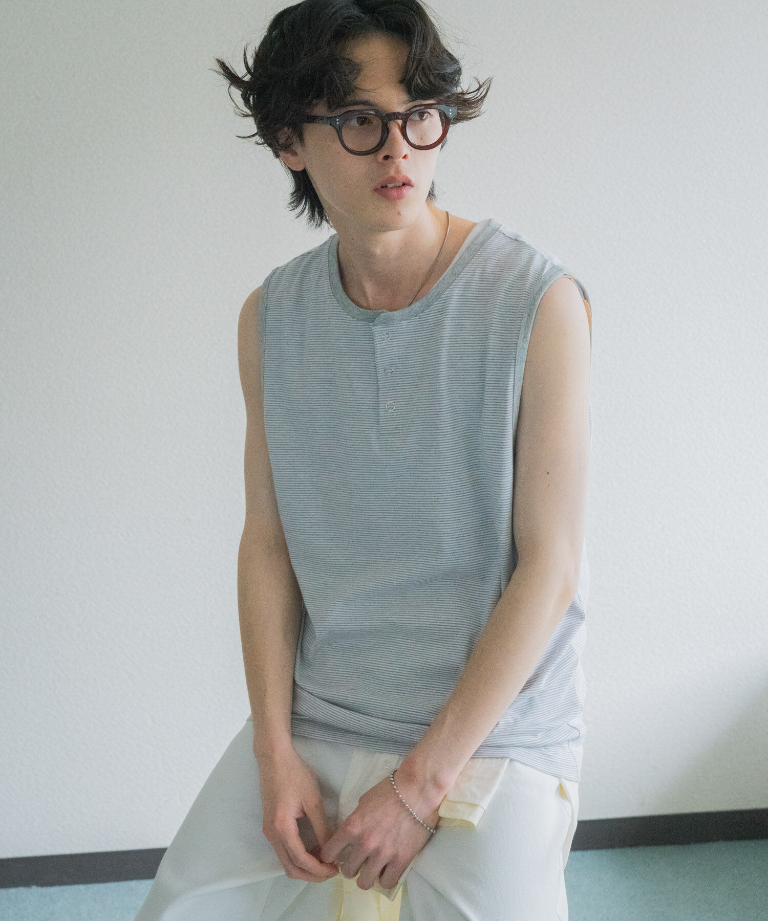 SENSE OF PLACE by URBAN RESEARCH「ヘンリーネックタボーダータンクトップ」|タンクトップ|