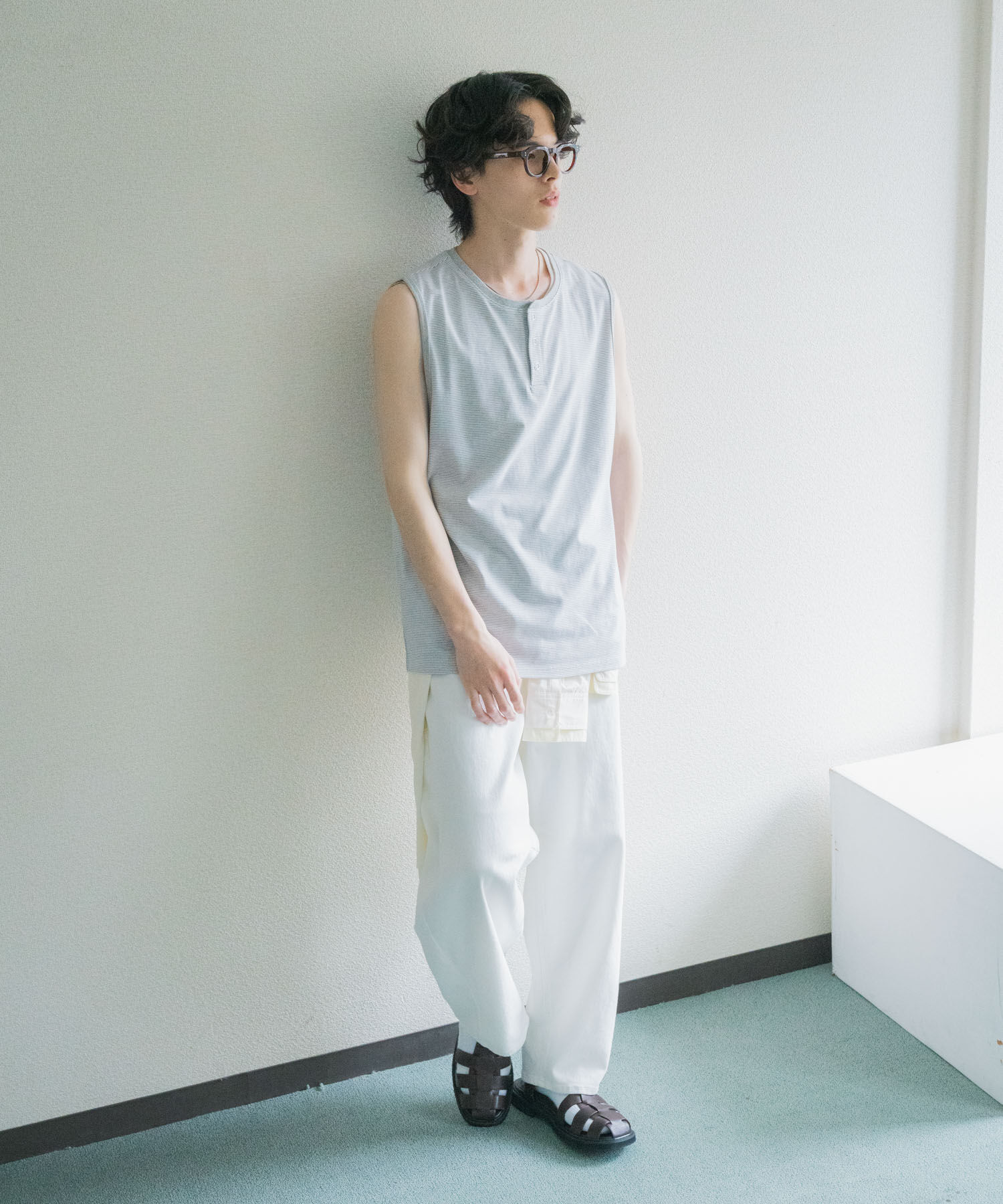 SENSE OF PLACE by URBAN RESEARCH「ヘンリーネックタボーダータンクトップ」|タンクトップ|