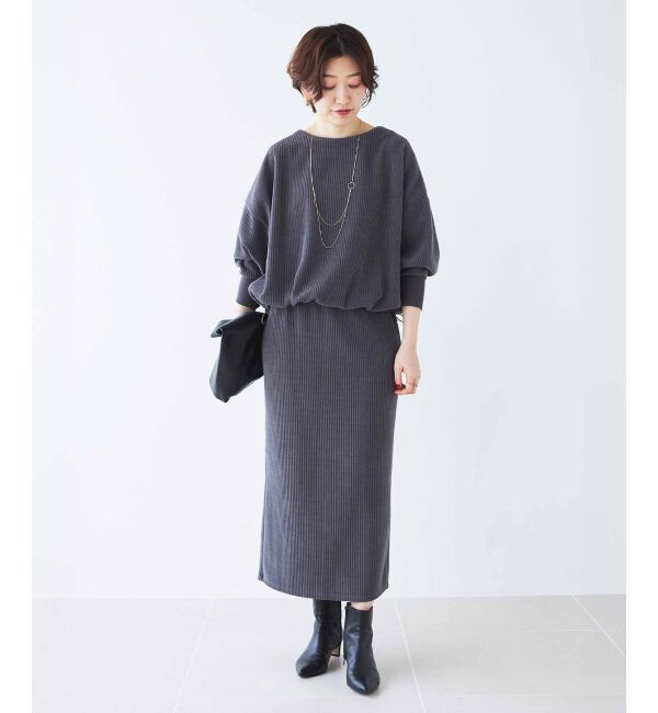 le.coeur blanc「カットコーデュロイプルオーバー&スカートセット」|その他|