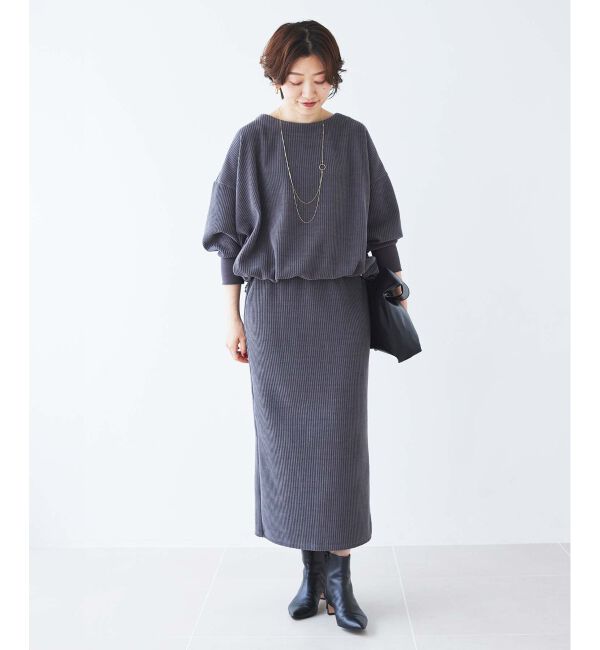 le.coeur blanc「カットコーデュロイプルオーバー&スカートセット」|その他|