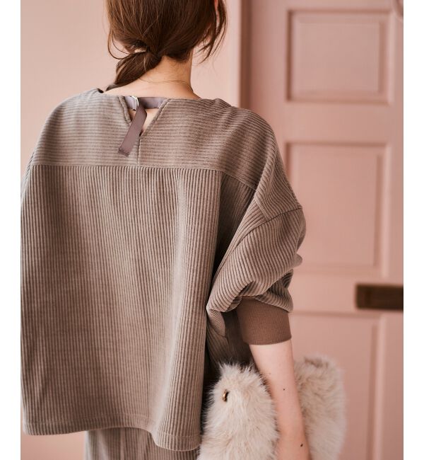 le.coeur blanc「カットコーデュロイプルオーバー&スカートセット」|その他|
