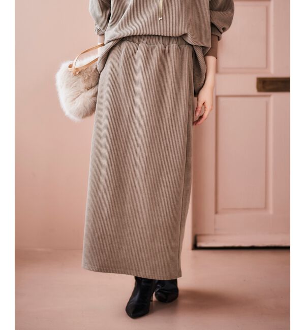 le.coeur blanc「カットコーデュロイプルオーバー&スカートセット」|その他|