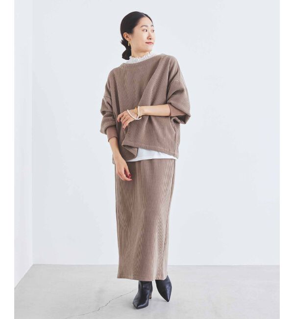 le.coeur blanc「カットコーデュロイプルオーバー&スカートセット」|その他|