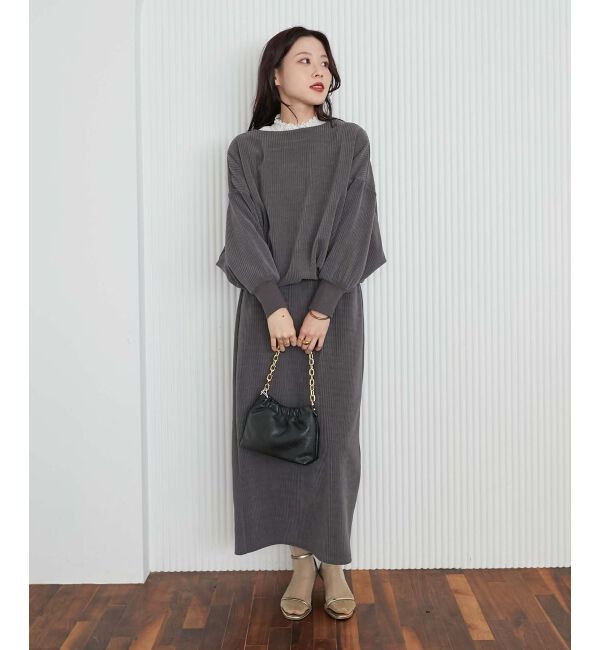 le.coeur blanc「カットコーデュロイプルオーバー&スカートセット」|その他|