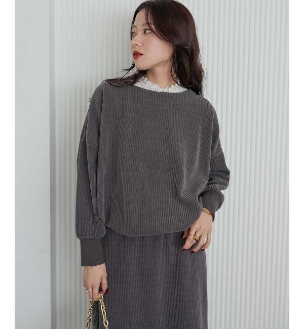 le.coeur blanc「カットコーデュロイプルオーバー&スカートセット」|その他|