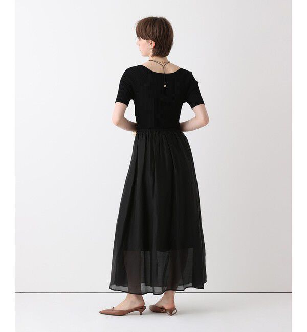 allureville「ニットコンビシアオーガンワンピース」|ワンピース|