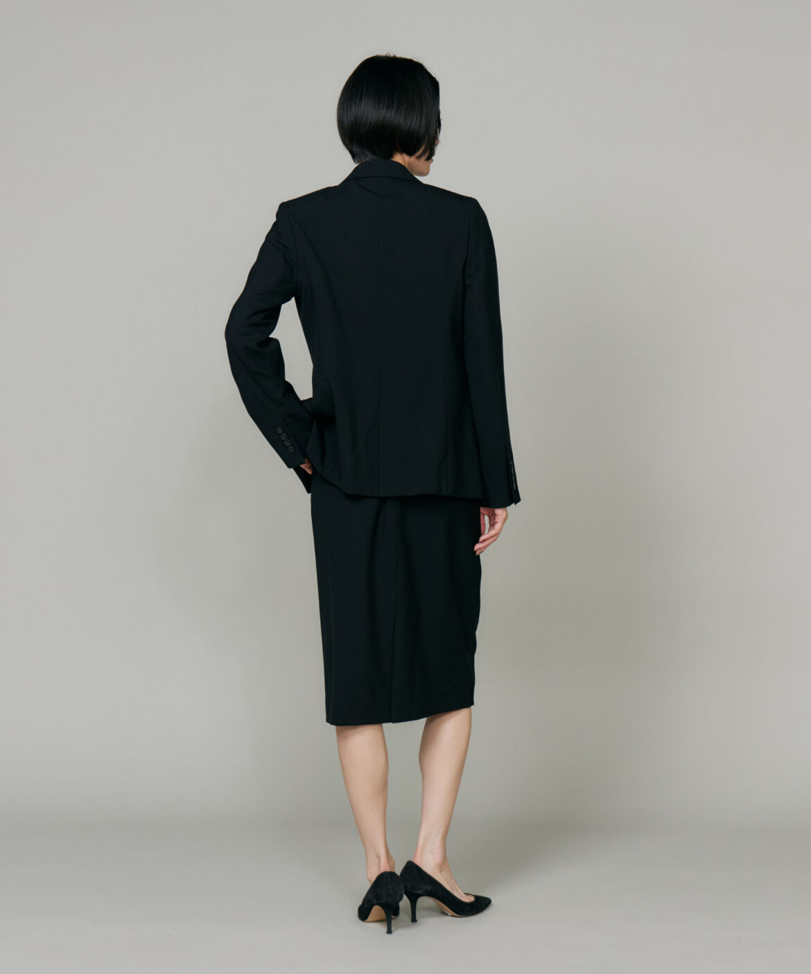 INED「《大きいサイズ》オゾン防縮加工ペンシルスカート」|タイト|