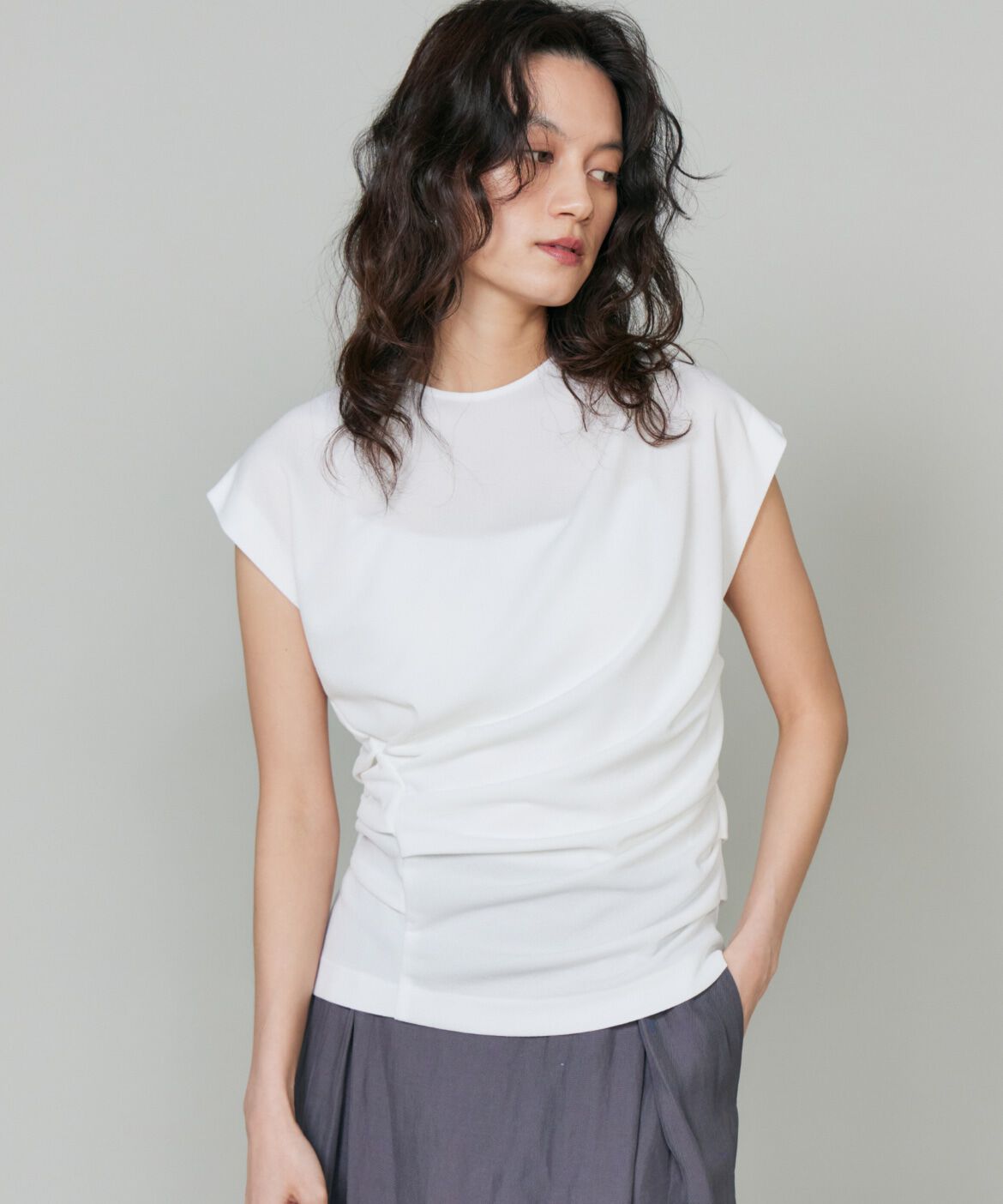 la veille by SUPERIOR CLOSET「《大きいサイズ》ギャザートップス」|シャツ・ブラウス|