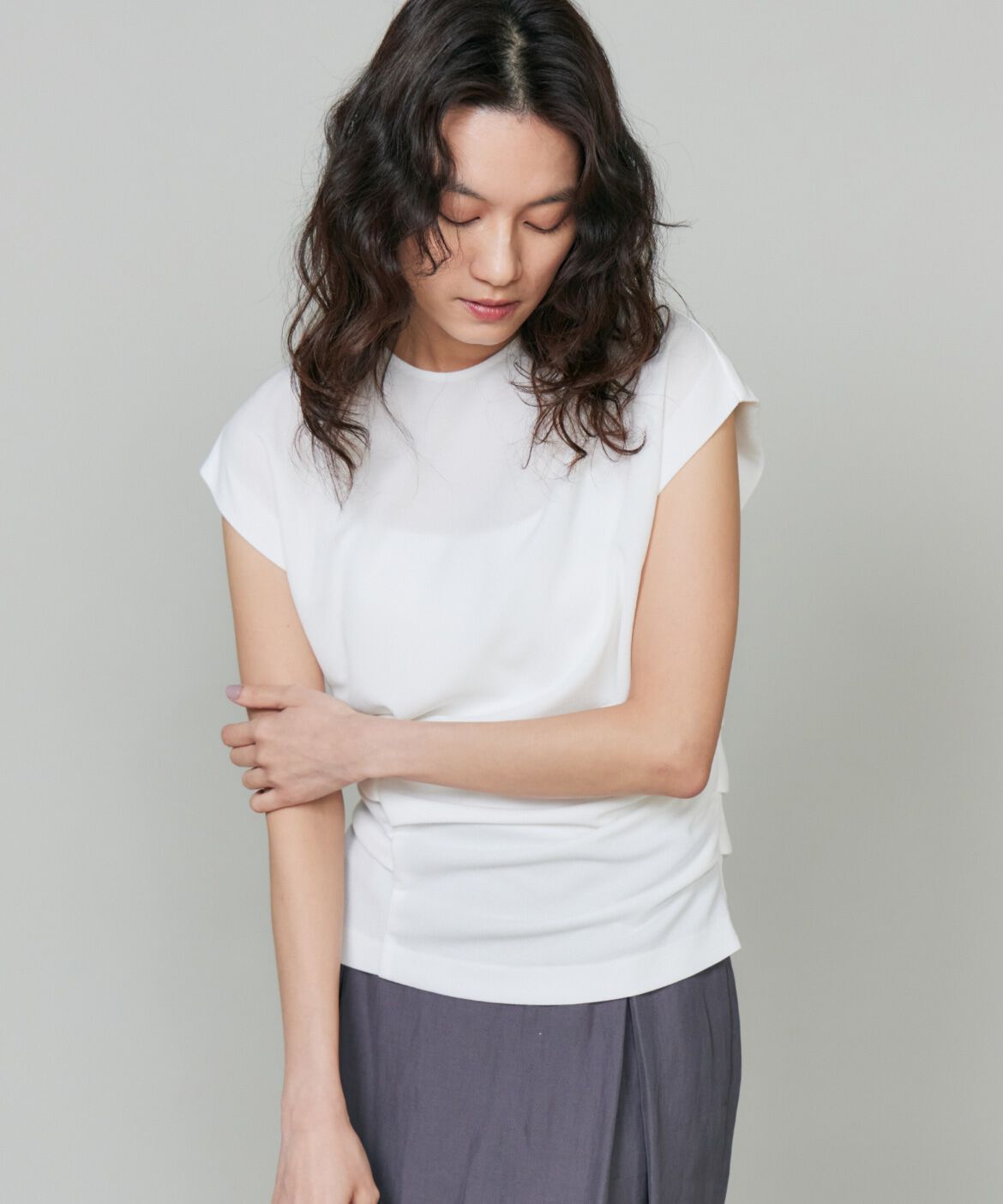 la veille by SUPERIOR CLOSET「《大きいサイズ》ギャザートップス」|シャツ・ブラウス|
