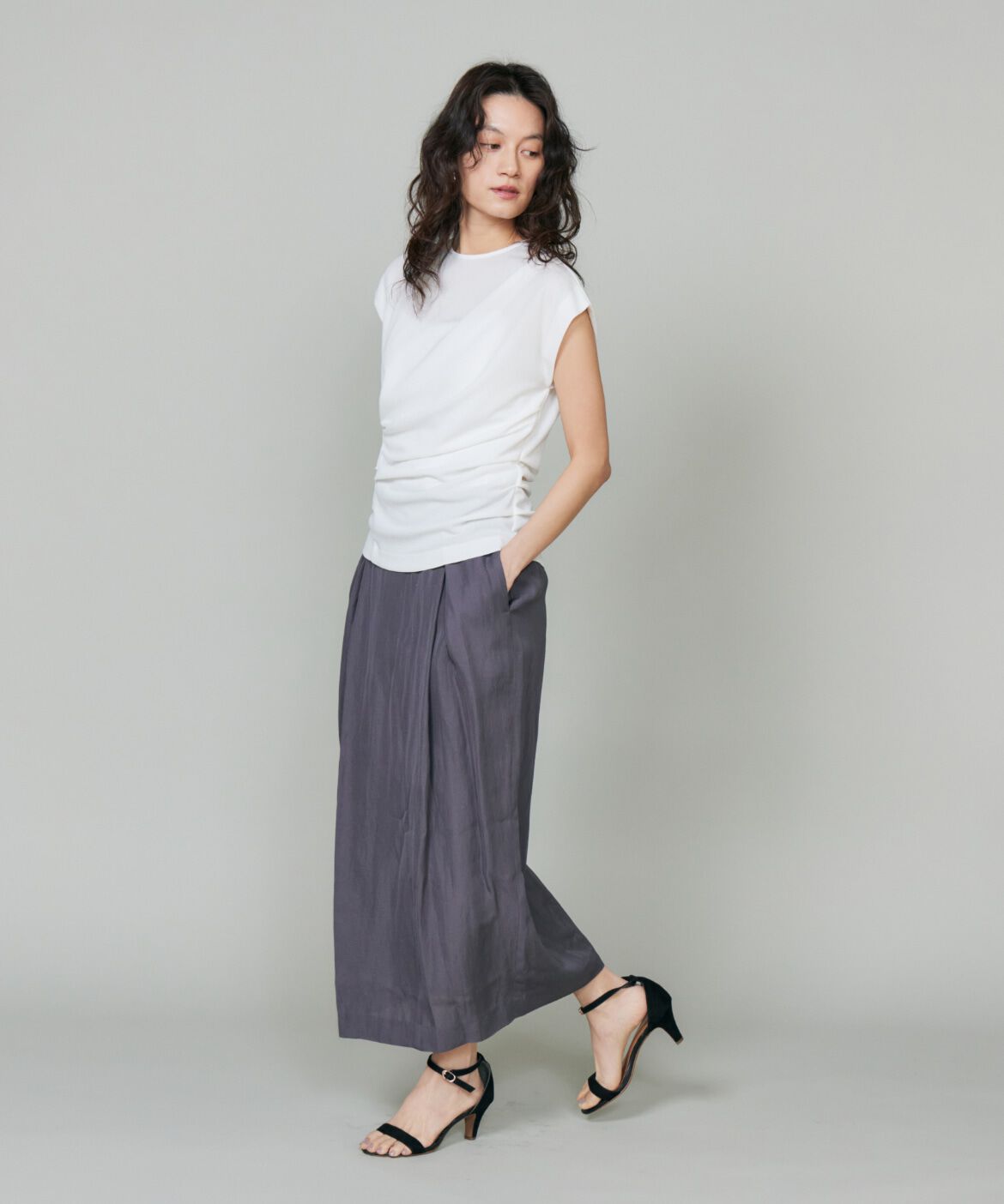 la veille by SUPERIOR CLOSET「《大きいサイズ》ギャザートップス」|シャツ・ブラウス|