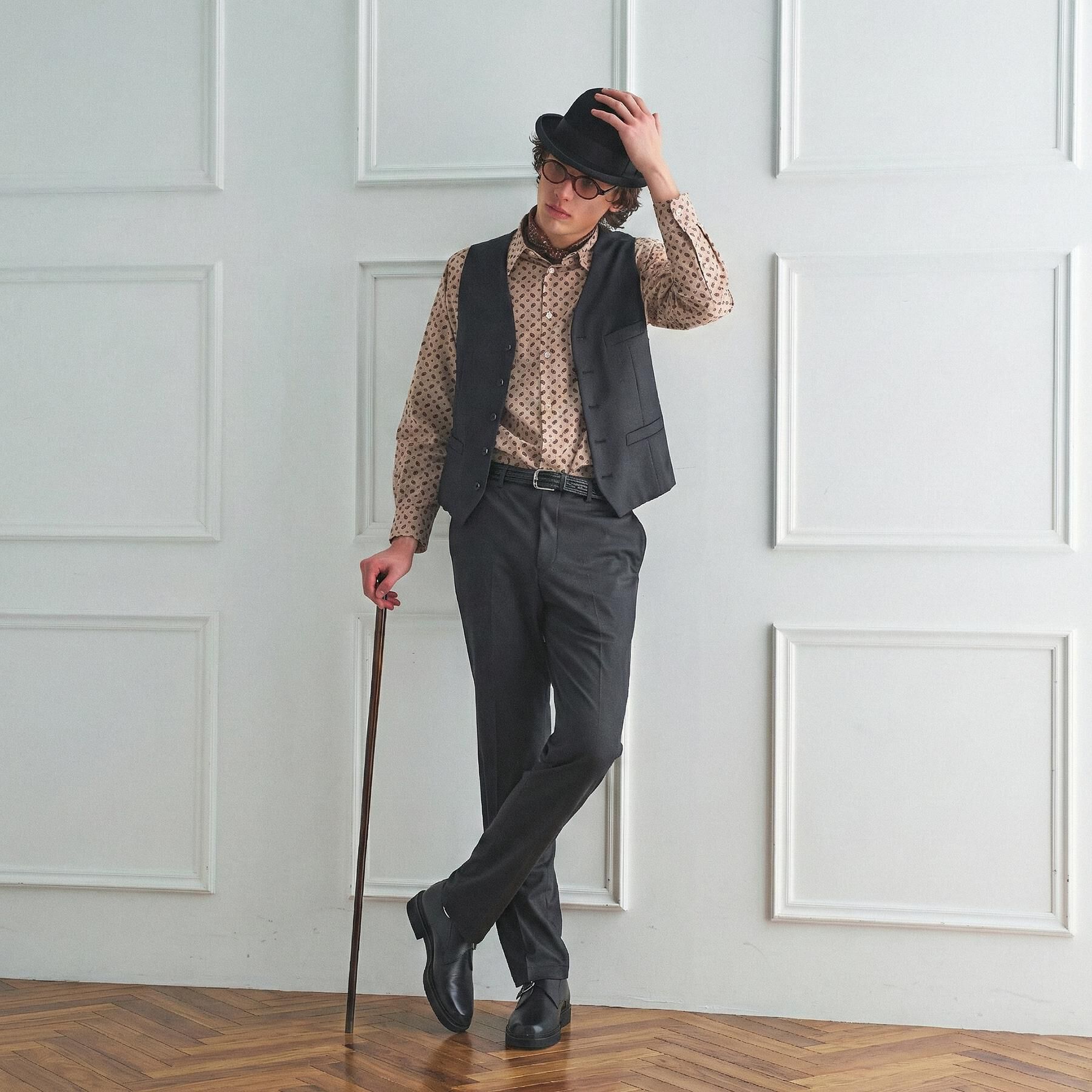 TAKEO KIKUCHI「【BOWLER HAT LABEL】ピンヘッドジャージ べスト」|スーツ|
