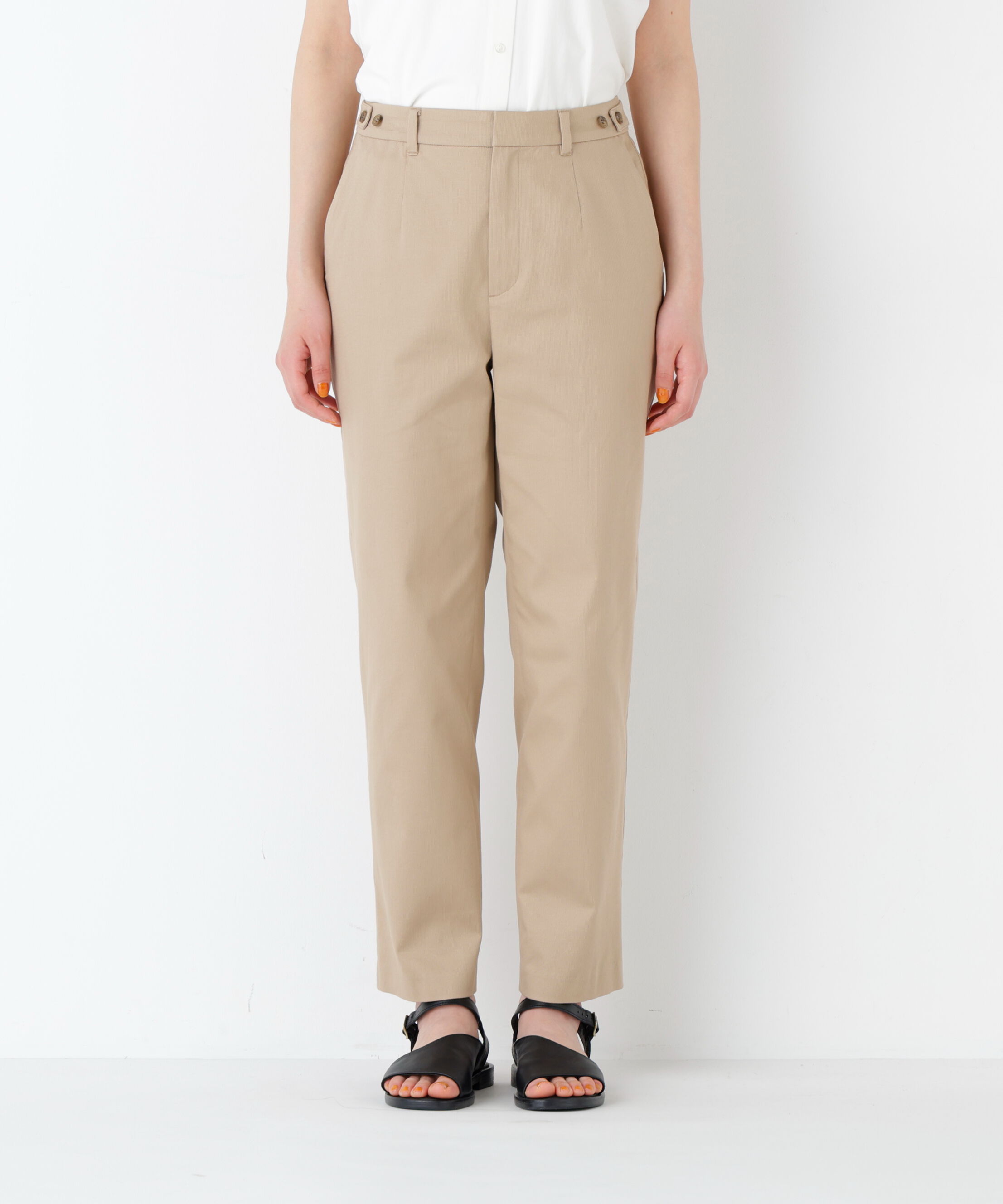  「《名品 / ストレッチ素材》ピケストレッチ細身ストレートパンツ」|その他|