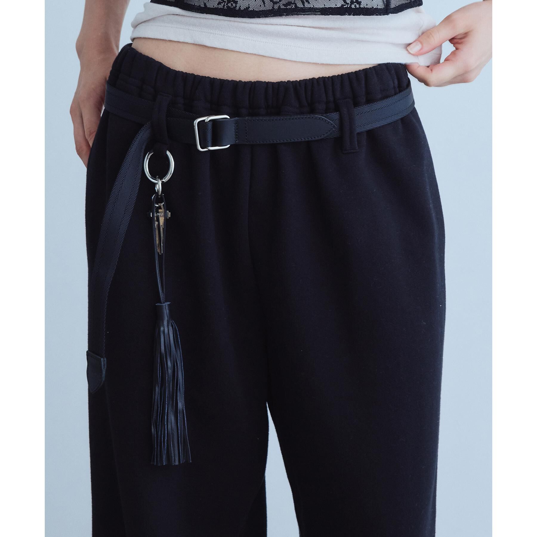CODE A「heyep｜Long Fringe Leather Keyring」|キーケース|
