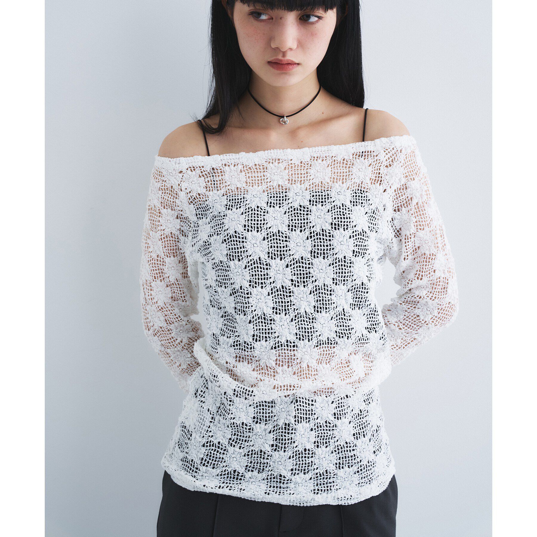 CODE A「【Re】floral lace tops」|Tシャツ・カットソー|