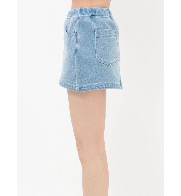 GYDA「bijouカットデニムミニスカートライクショートパンツ」|スカート|