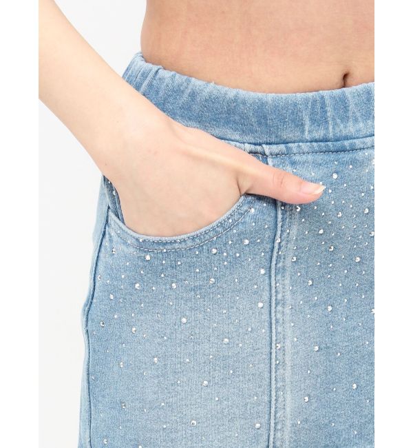 GYDA「bijouカットデニムミニスカートライクショートパンツ」|スカート|