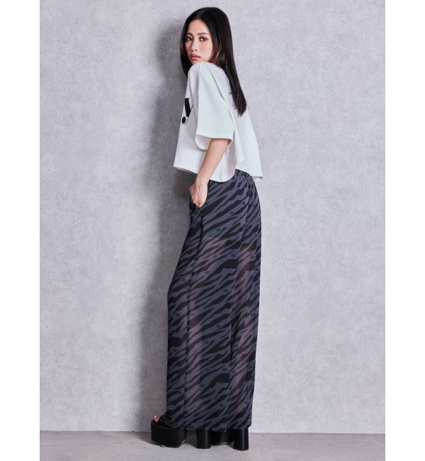 GYDA「GG ZEBRA SHEERワイドパンツ」|その他|