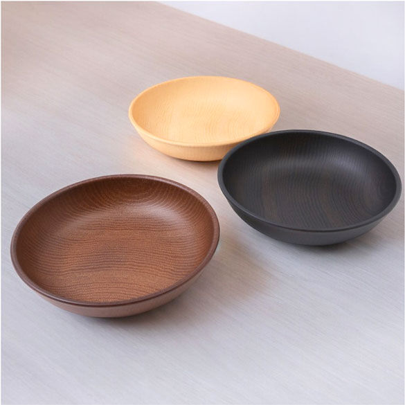 BACKYARD FAMILY「ラウンドプレート 通販 日本製 木目 直径18cm&times;高さ4cm 取り皿 カフェランチプレート」|食器・キッチングッズ|