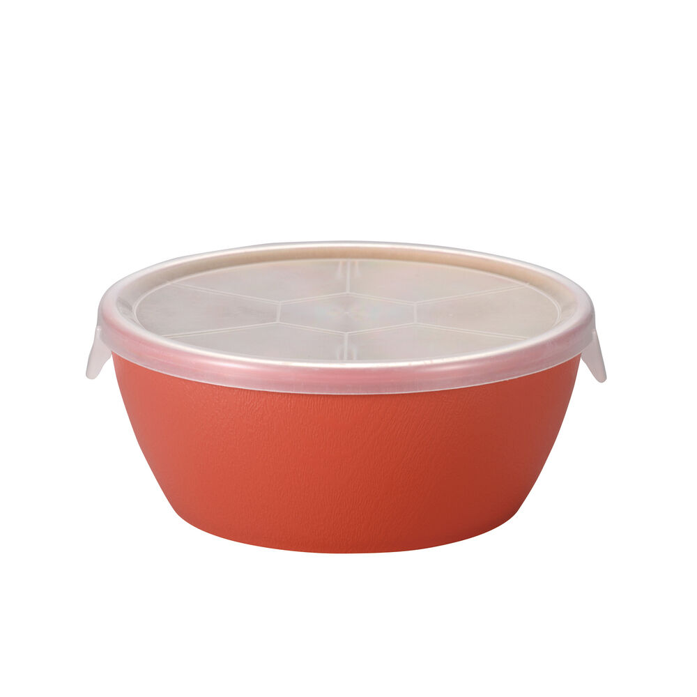 BACKYARD FAMILY「日本製 ボウル ラップフリー 通販 レンジパック 保存容器 抗菌加工 食洗機対応 電子レンジ対応」|食器・キッチングッズ|レッド1