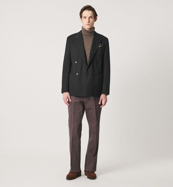 UNITED ARROWS「ギャバジン ダブル 4ボタン ブレザー SーMODEL」|テーラードジャケット|