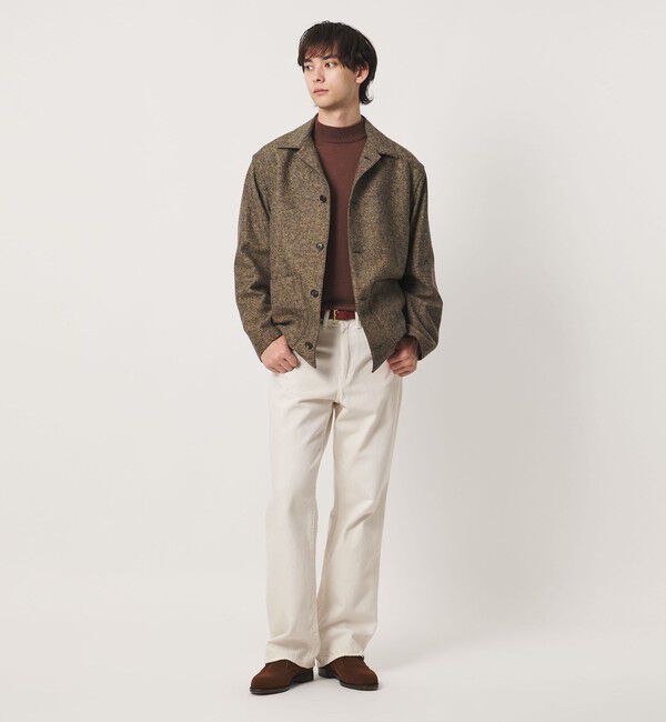 UNITED ARROWS「【別注】＜KURO＞MONTE/ホワイト セミフレア デニムパンツ」|デニム|