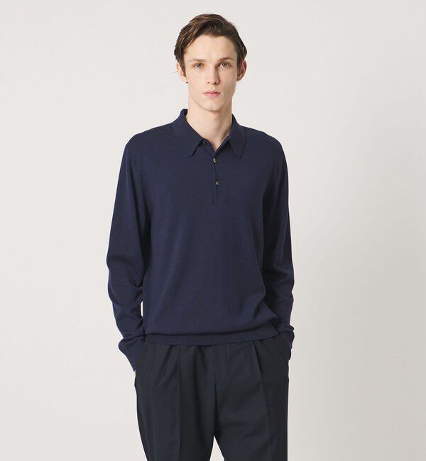 UNITED ARROWS「ハイゲージ ニット ポロシャツ」|ニット・セーター|