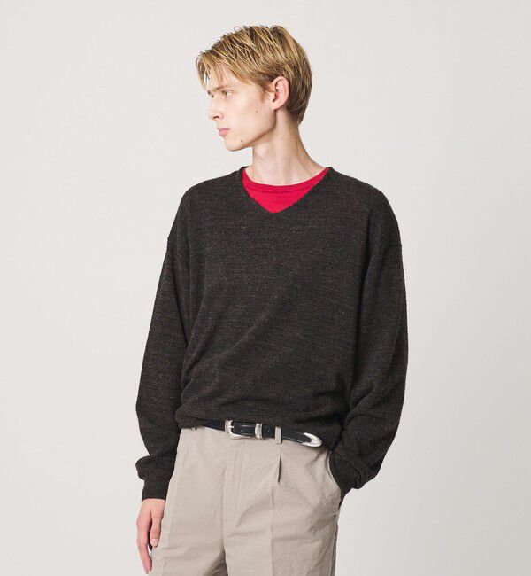 BEAUTY&YOUTH UNITED ARROWS「アルパカ ミックス Vネック ニット」|ニット・セーター|