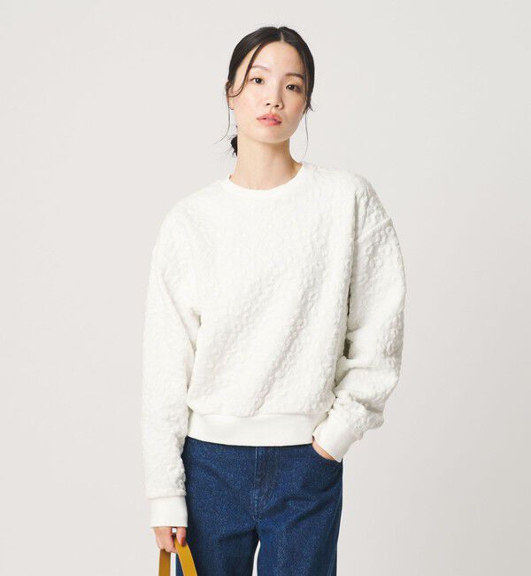 BEAUTY&YOUTH UNITED ARROWS「フラワーレオパード ジャガード クルーネック プルオーバー」|Tシャツ・カットソー|