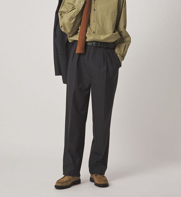 STEVEN ALAN「＜Steven Alan＞ マットピケ イン ツープリーツ ドレス トラウザーズ II」|スラックス|