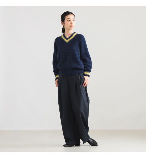 BEAMS SELECTION for WOMEN「SLOANE / 5ゲージ チルデン Vネック ロングスリーブ ニット」|ニット・セーター|