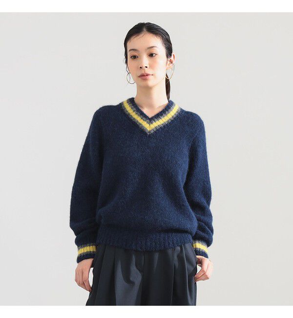 BEAMS SELECTION for WOMEN「SLOANE / 5ゲージ チルデン Vネック ロングスリーブ ニット」|ニット・セーター|