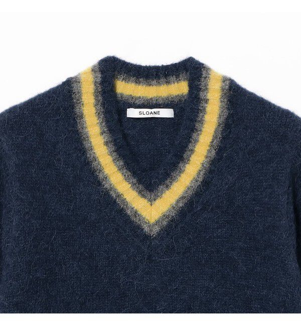 BEAMS SELECTION for WOMEN「SLOANE / 5ゲージ チルデン Vネック ロングスリーブ ニット」|ニット・セーター|
