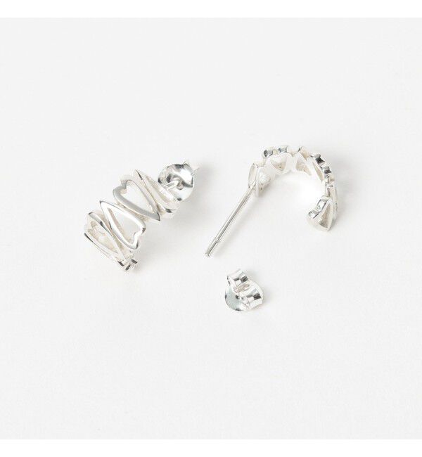 BEAMSBOY「連続ハート ミニ ピアス」|ピアス|