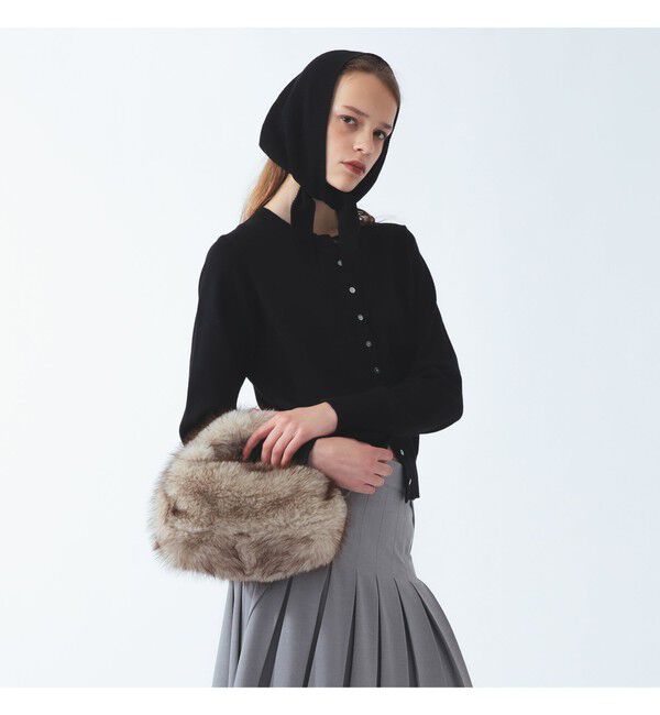 Ray BEAMS 「ニット スカーフ セット カーディガン」|カーディガン|BLACK