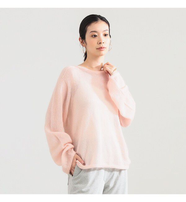 Demi-Luxe BEAMS 「モヘヤ シルク ロングスリーブニット」|ニット・セーター|PINK