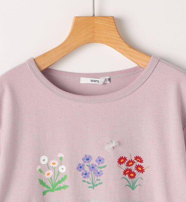 SHIPS KIDS「SHIPS KIDS:140～150cm / フラワー ブック 長袖 TEE」|Tシャツ・カットソー|