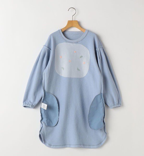 SHIPS KIDS「SHIPS KIDS:140～150cm / カレッジロゴ フラワー 刺繍 スウェット ワンピース」|ワンピース|