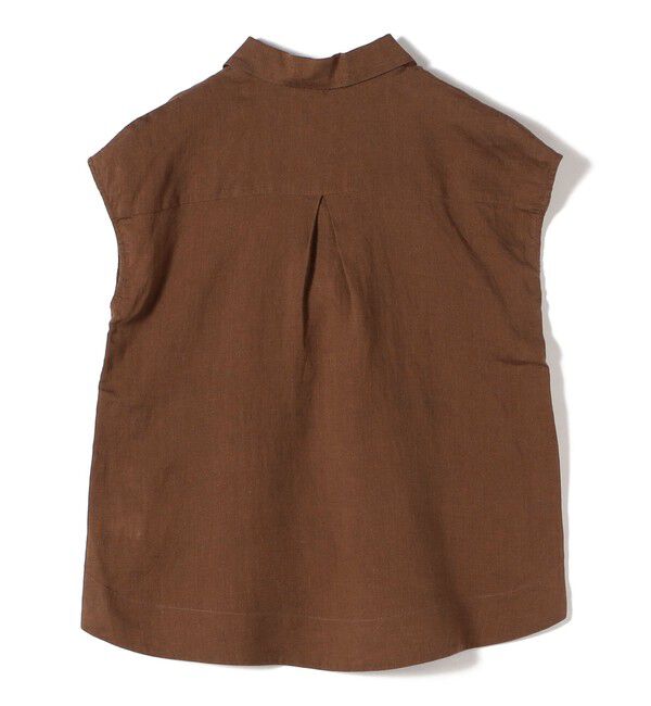 SHIPS Colors 「SHIPS Colors:〈洗濯機可能〉ユーロリネン (EURO Linen) フレンチスリーブ スキッパーブラウス◇」|シャツ・ブラウス|