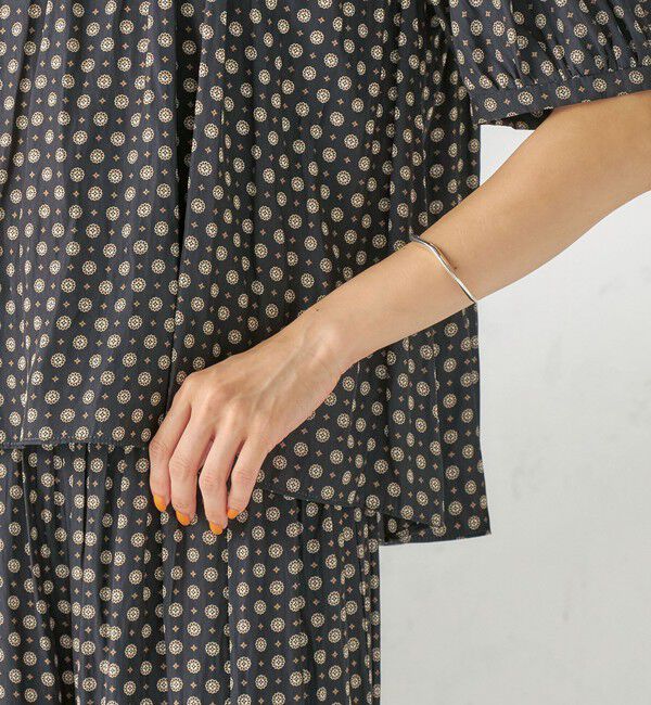 SHIPS for women「〈手洗い可能〉プリント カッセン ギャザー 半袖 ブラウス」|シャツ・ブラウス|