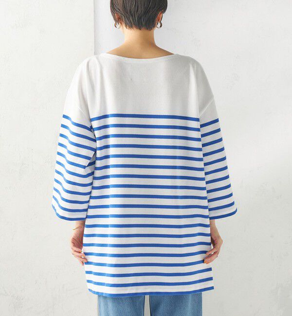 SHIPS for women「【SHIPS別注】Le minor: パネル ボーダー チュニック」|Tシャツ・カットソー|