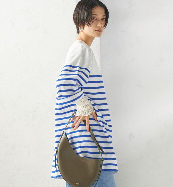 SHIPS for women「【SHIPS別注】Le minor: パネル ボーダー チュニック」|Tシャツ・カットソー|