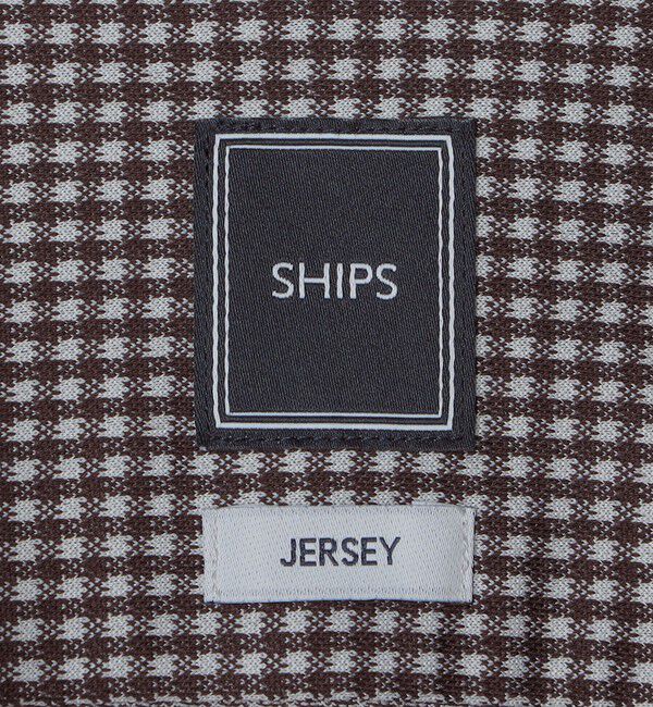 SHIPS「MADE IN JAPAN ギンガム チェック ジャージー ワンピースカラー シャツ」|シャツ・ブラウス|