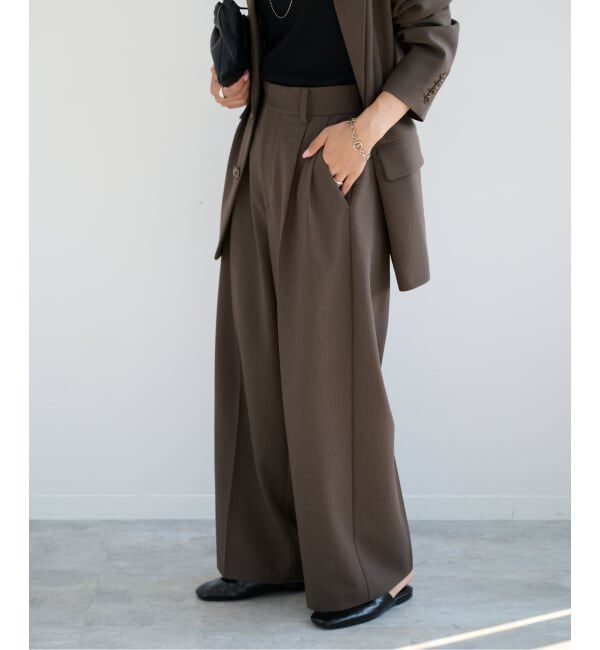 OUTDOOR PRODUCTS Usual Things「ORDINARY タックワイドスラックス セットアップ対応」|スラックス|