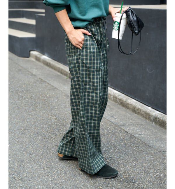 OUTDOOR PRODUCTS Usual Things「COTTON CHECK PAJAMA PT」|スラックス|