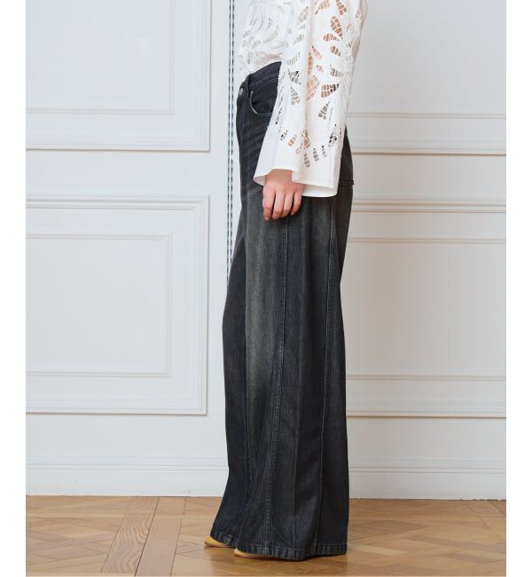 IENA LA BOUCLE「《追加》IENA LA BOUCLE ソフトデニムシルエットパンツ2」|デニム|