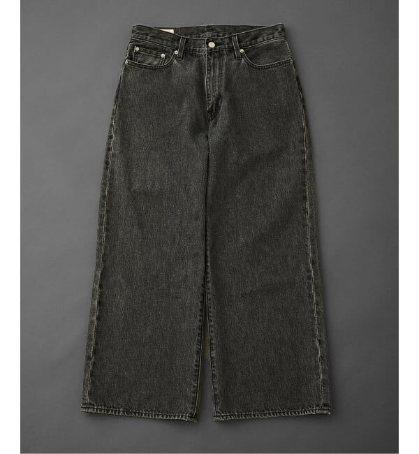 EDIFICE「Levi&rsquo;s(リーバイス) 別注 Baggy Wide Leg デニムパンツ ASH BLACK（L30）」|デニム|