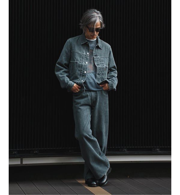 EDIFICE「Levi&rsquo;s(リーバイス) 別注 Baggy Wide Leg デニムパンツ ASH BLACK（L30）」|デニム|