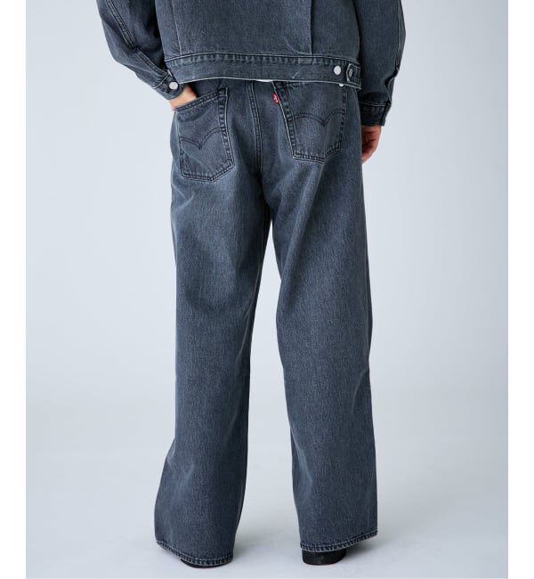 EDIFICE「Levi&rsquo;s(リーバイス) 別注 Baggy Wide Leg デニムパンツ ASH BLACK（L30）」|デニム|