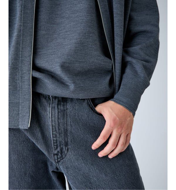 EDIFICE「Levi&rsquo;s(リーバイス) 別注 Baggy Wide Leg デニムパンツ ASH BLACK（L30）」|デニム|
