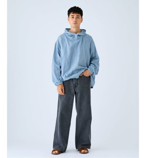 EDIFICE「Levi&rsquo;s(リーバイス) 別注 Baggy Wide Leg デニムパンツ ASH BLACK（L30）」|デニム|